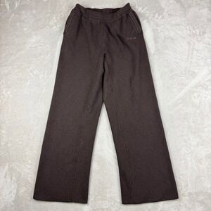 Cernucci Pants Womens M Brown Ribbed Knit Relaxed Lounge Trousers Streetwear